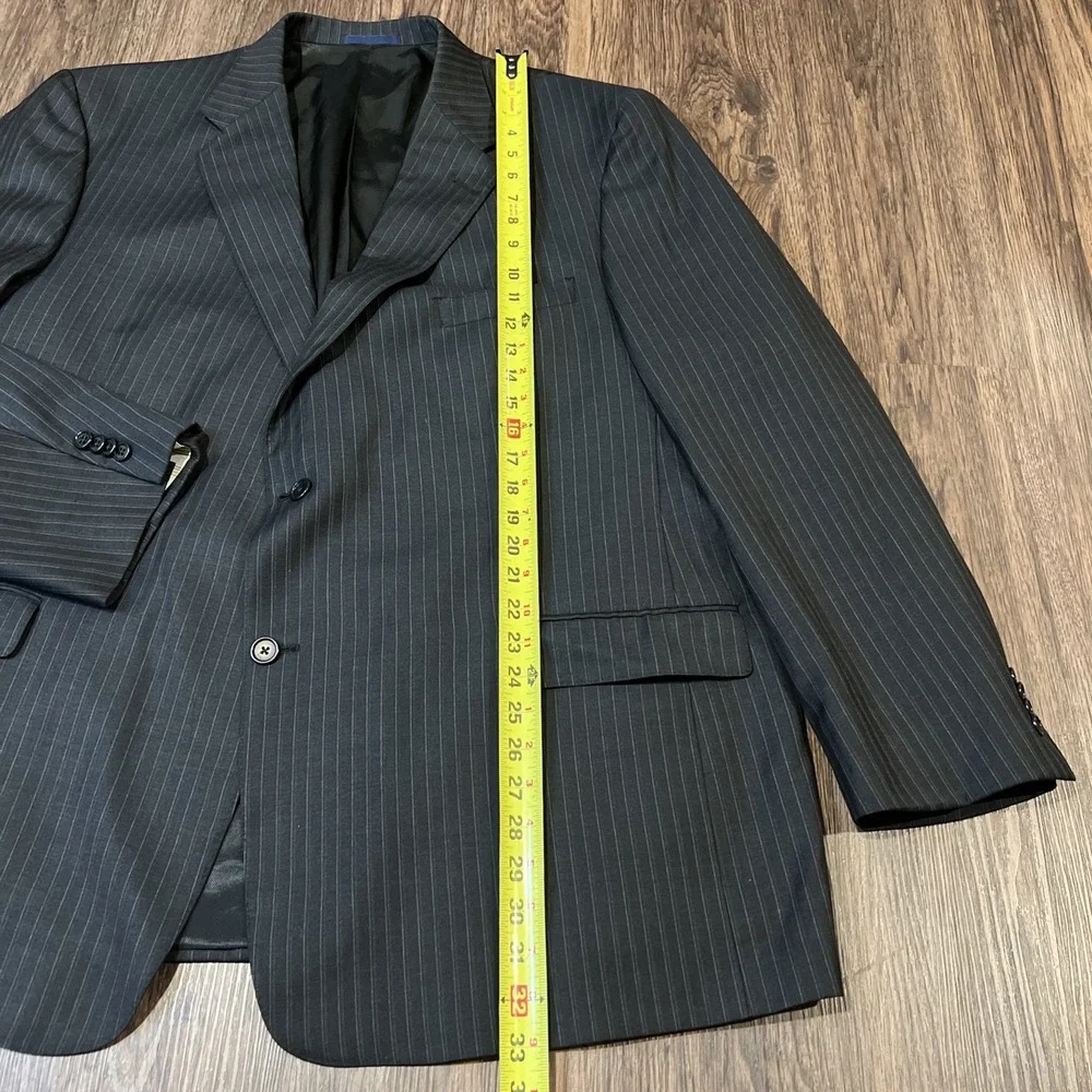 Cremieux Loro Piana Wool Blazer Men's In Gray Stripe Size 52R
